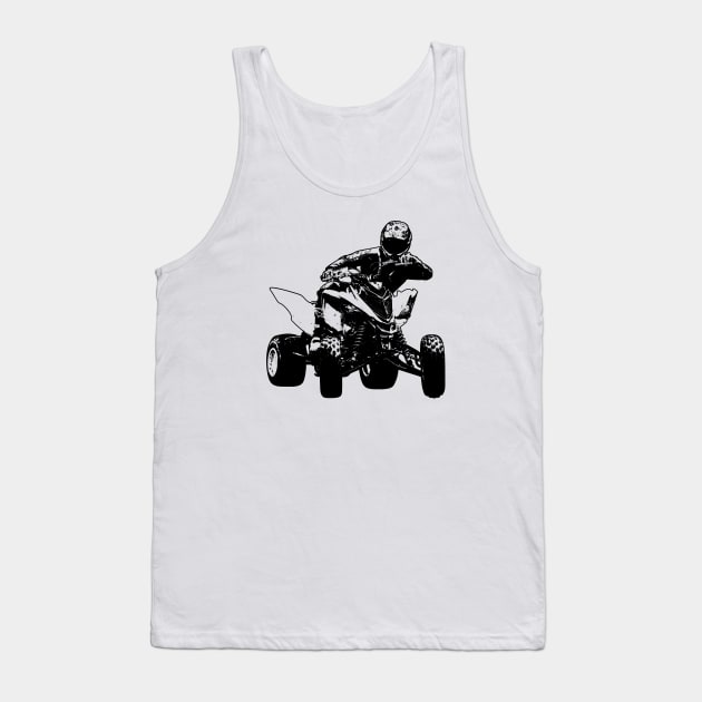 ATV Raptor Sketch Art Tank Top by KAM Std